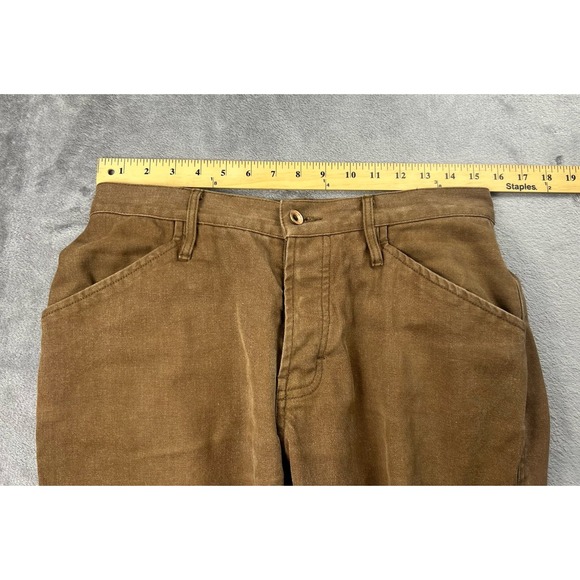 Taylor Stitch Jeans Men's‎ 30x35 Brown Button Fly Hemp Blend - Picture 6 of 10